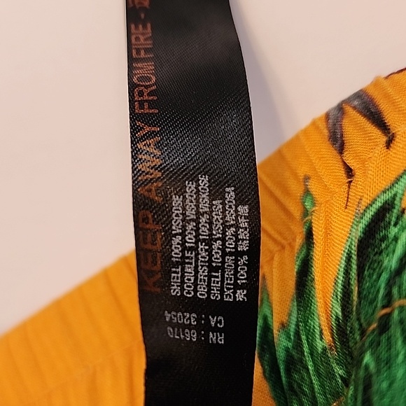 ANTHROPOLOGIE ORANGE Shorts EMMA SHIPLEY GIRAFFE Palms w/tie 3X - Picture 6 of 7